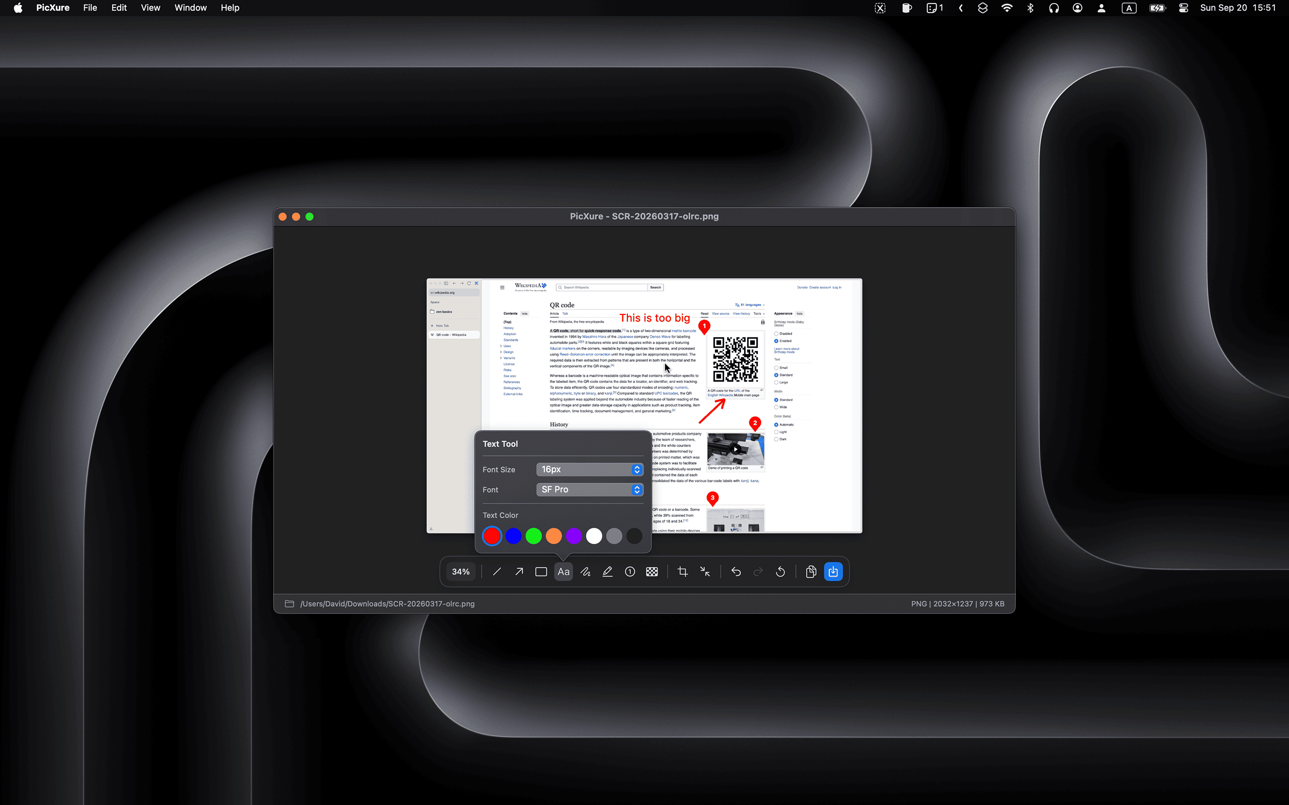 Text tool