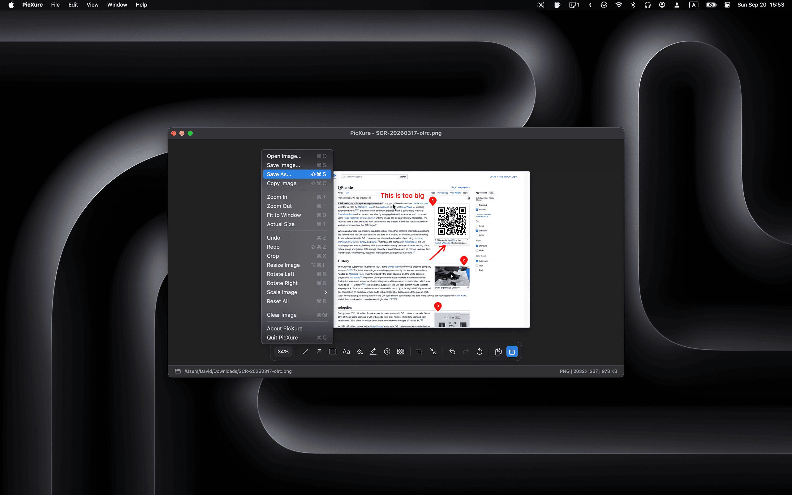 App menu